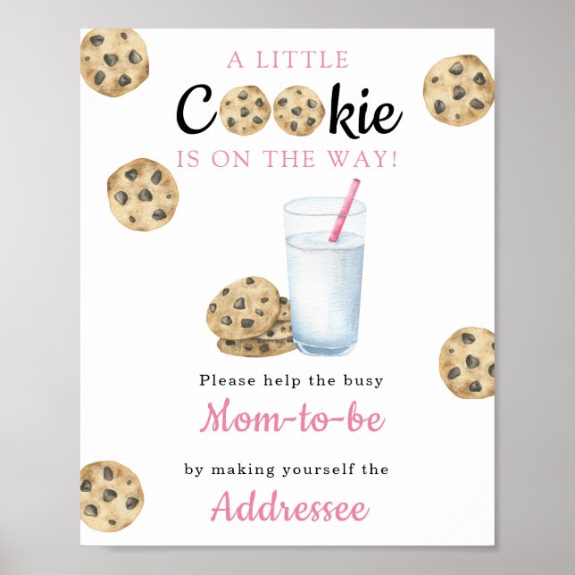 Milch-Baby-Party Geschenk für werdende Mutter Poster (Vorne)
