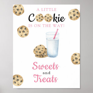 Milch Baby Shower Süßigkeiten und Leckereien Poster