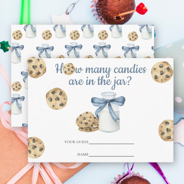 Milch & Cookies Raten Sie, wie viele Bonbons Spiel Begleitkarte (Von Creator hochgeladen)