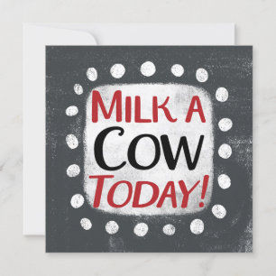 Milch eine Kuh heute Grußkarte Karte