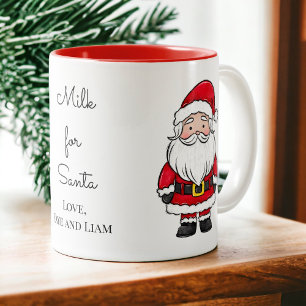 Milch für den Weihnachtsmann am Heiligen Abend - i Zweifarbige Tasse