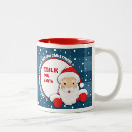 Milch für den Weihnachtsmann. Weihnachtsgeschenk Zweifarbige Tasse
