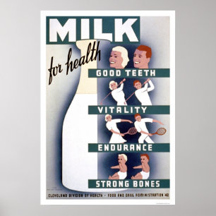 Milch für die Gesundheit 1940 WPA Poster