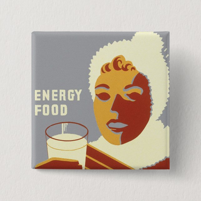 Milch für Wärme Button (Vorderseite)