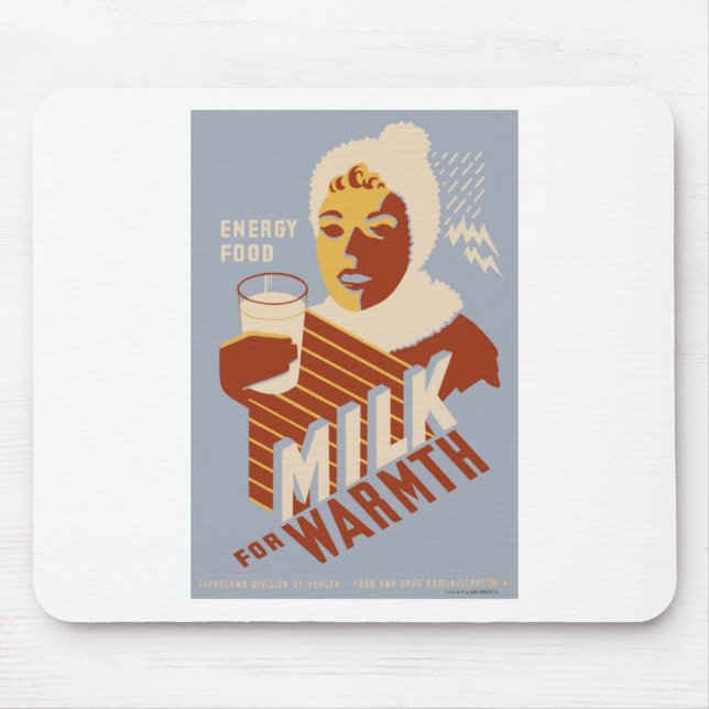 Milch für Wärme Mousepad (Vorne)
