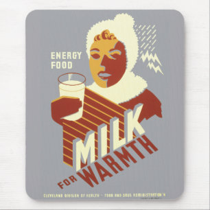 Milch für Wärme Mousepad