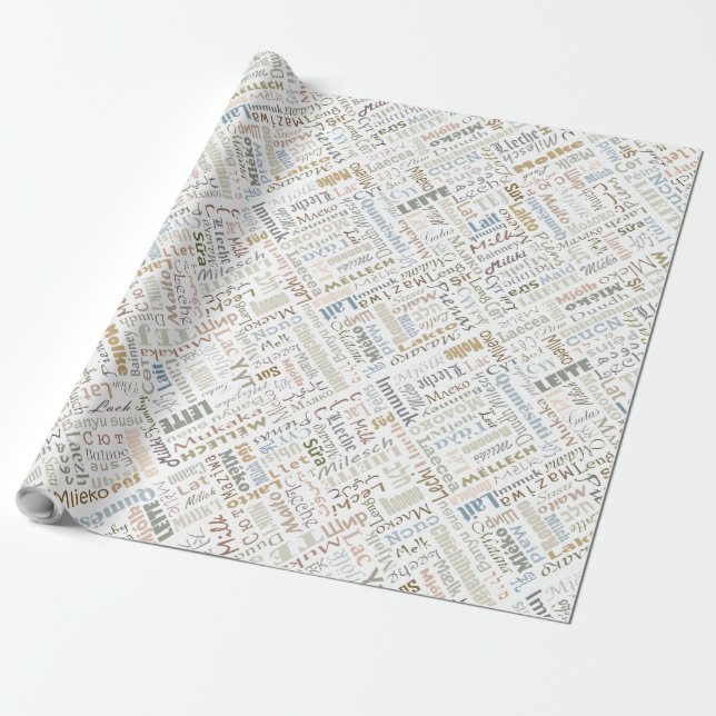 Milch Geschenkpapier (Ungerollt)