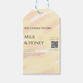 Milch Honigsoy-Kerzen-Geschäft hinzufügen q r Code Geschenkanhänger