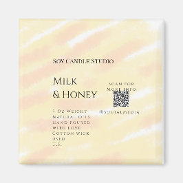 Milch Honigsoy-Kerzen-Geschäft hinzufügen q r Code Magnet