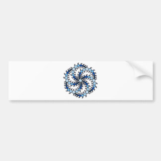 Milch-Hügel-blauer Ernte-Kreis-Autoaufkleber Autoaufkleber