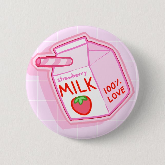 Milch-Knopf Button (Vorderseite)