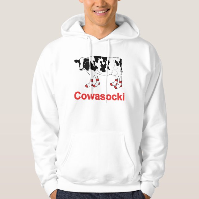 Milch-Kuh in den Socken - Cowasocki Kuh ein Socky Hoodie (Vorderseite)
