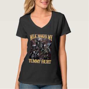 Milch Lässt Mein Bauch Weh Tun Lustiges Hartes Ske T-Shirt