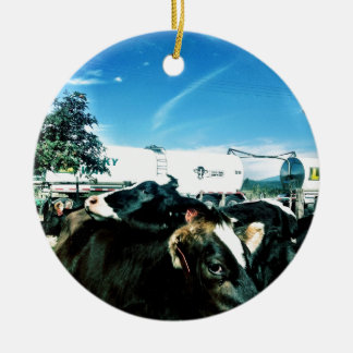 Milch-LKW Keramik Ornament