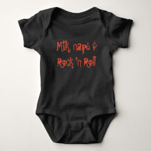Milch, Nickerchen und Rock'N Roll Baby Jersey Body Strampler