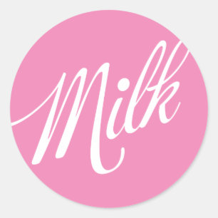 Milch-rosa Aufkleber