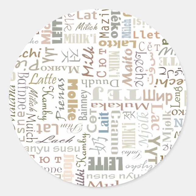 Milch Runder Aufkleber (Vorderseite)