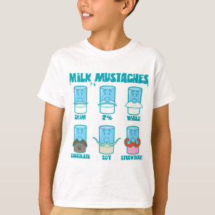 Milch-Schnurrbärte T-Shirt