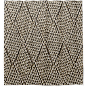 Milch-Schokoladen-Faux-Diamant-Strickmuster Duschvorhang
