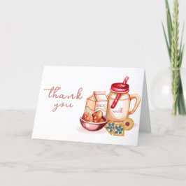 Milch und Cookie Gender Neutral Baby Dusche Dankeskarte