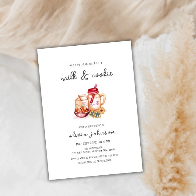 Milch und Cookie Gender Neutral Baby Dusche Einladung (Milk & Cookie Gender Neutral Baby Shower Invitation)