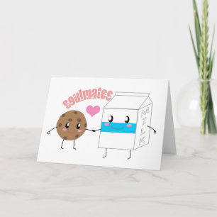 Milch- und Cookie-Grußkarte (horizontal) Karte