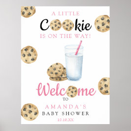 Milch und Cookies Begrüßung Baby-Dusche Party Poster