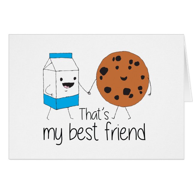 Milch und Cookies BESTE FREUNDIN Freundschaft (Vorderseite (Horizontal))