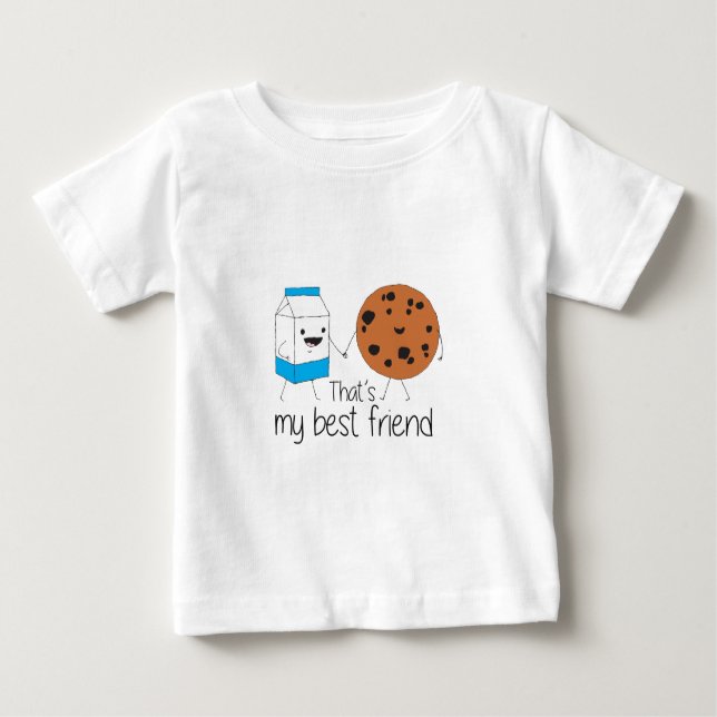 Milch und Cookies BESTE FREUNDIN Freundschaft Baby T-shirt (Vorderseite)