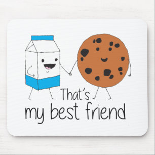 Milch und Cookies BESTE FREUNDIN Freundschaft Mousepad