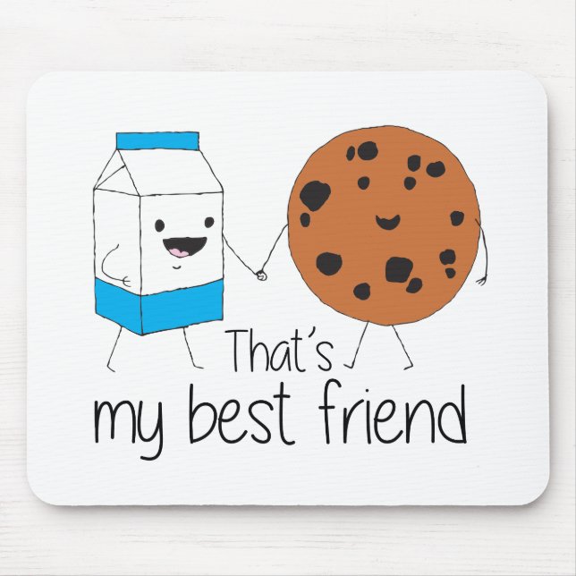 Milch und Cookies BESTE FREUNDIN Freundschaft Mousepad (Vorne)