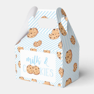Milch und Cookies Blue Birthday Party Geschenkschachtel