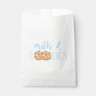 Milch und Cookies Blue Birthday Party Geschenktütchen