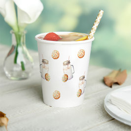 Milch und Cookies Erste Geburtstagsparty Pappbecher