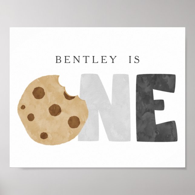 Milch und Cookies Erste Geburtstagspender Poster (Vorne)