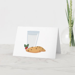 Milch und Cookies Feiertagskarte