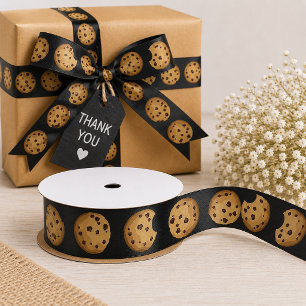 Milch und Cookies Geburtstag Satin Ribbon   Schoko Satinband