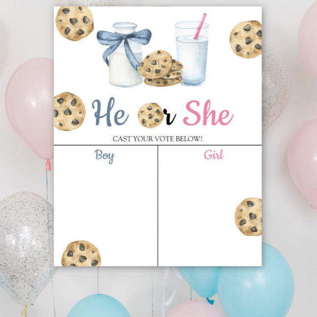 Milch und Cookies Gender offenbaren Er oder sie Di Poster (Von Creator hochgeladen)