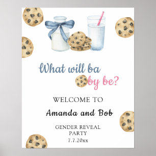 Milch und Cookies Gender offenbaren Willkommen Poster