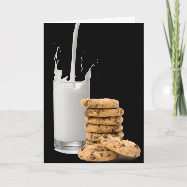 Milch und Cookies - Jahrestag Karte (Vorderseite)