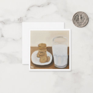 Milch und Cookies Mitteilungskarte