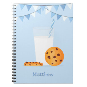 Milch und Cookies Notizblock