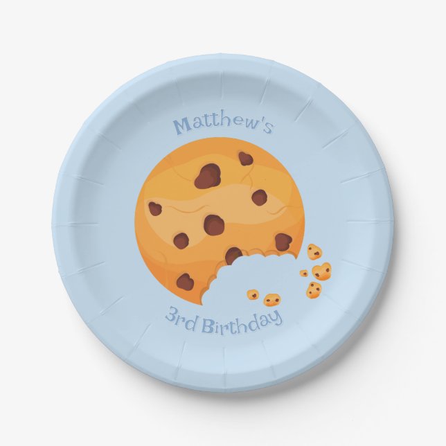 Milch und Cookies Pappteller (Vorderseite)