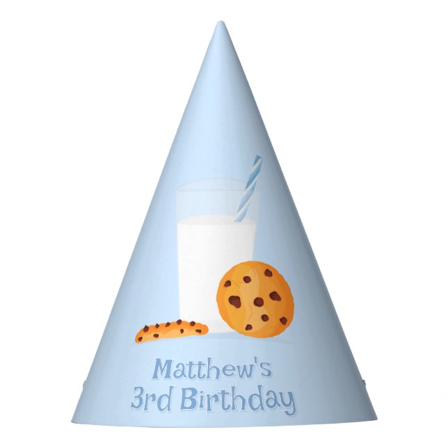 Milch und Cookies Partyhütchen (Vorderseite)