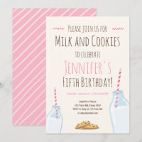 Milch und Cookies Pink Girl Geburtstagsparty