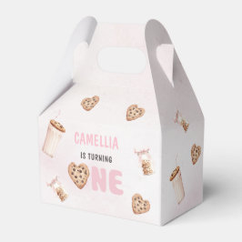 Milch und Cookies Rosa erste Geburtstagsparty Geschenkschachtel