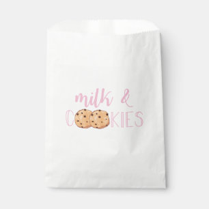 Milch und Cookies Rosa Geburtstagsparty Geschenktütchen