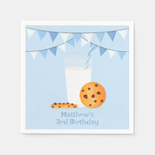 Milch und Cookies Serviette