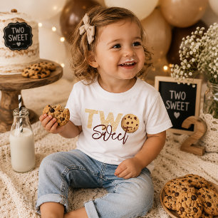 Milch und Cookies "Two Sweet" 2. Geburtstag T - Sh Baby T-shirt
