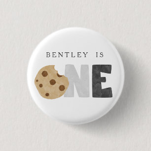Milch und Cookies zum ersten Geburtstag Button